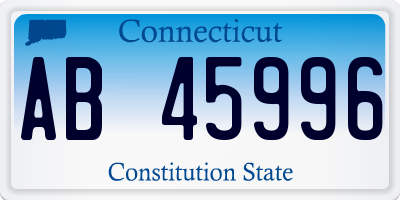 CT license plate AB45996