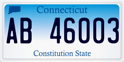 CT license plate AB46003