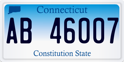 CT license plate AB46007
