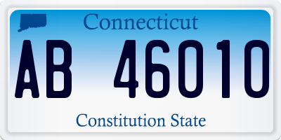 CT license plate AB46010