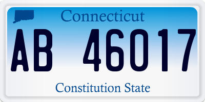 CT license plate AB46017