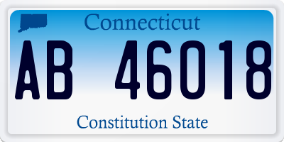 CT license plate AB46018