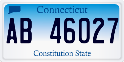 CT license plate AB46027