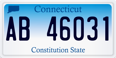 CT license plate AB46031