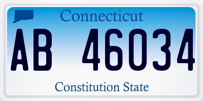 CT license plate AB46034
