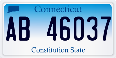 CT license plate AB46037