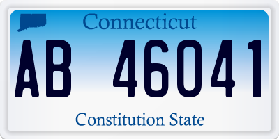 CT license plate AB46041