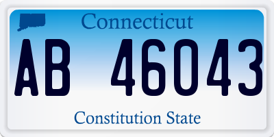 CT license plate AB46043