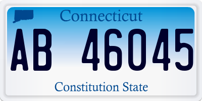 CT license plate AB46045
