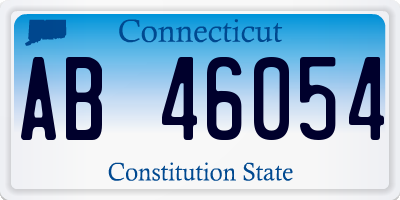 CT license plate AB46054