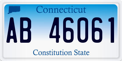CT license plate AB46061