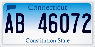 CT license plate AB46072