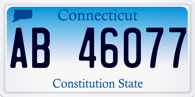 CT license plate AB46077