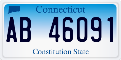CT license plate AB46091
