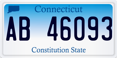 CT license plate AB46093