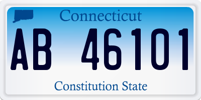CT license plate AB46101