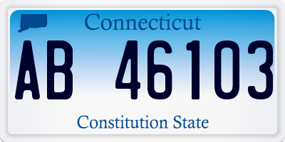 CT license plate AB46103