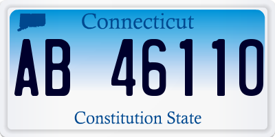 CT license plate AB46110