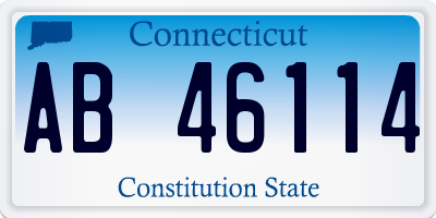 CT license plate AB46114