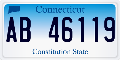 CT license plate AB46119