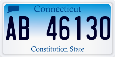 CT license plate AB46130