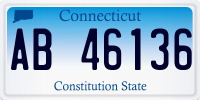 CT license plate AB46136