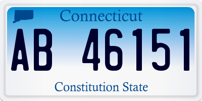 CT license plate AB46151