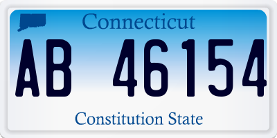 CT license plate AB46154