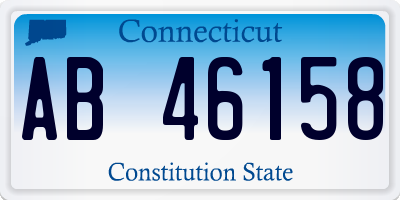 CT license plate AB46158