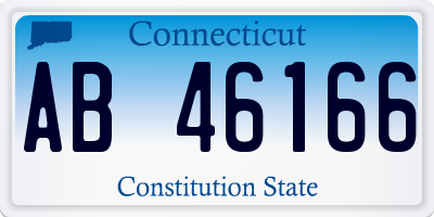 CT license plate AB46166