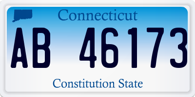 CT license plate AB46173