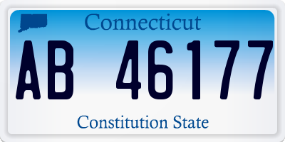 CT license plate AB46177