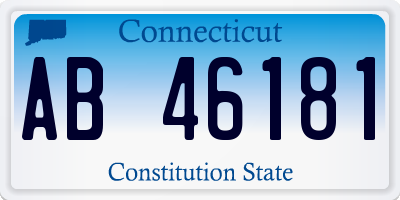 CT license plate AB46181