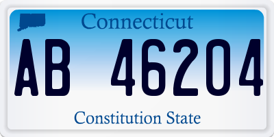 CT license plate AB46204