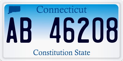 CT license plate AB46208