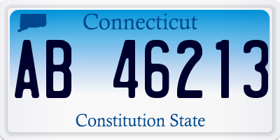 CT license plate AB46213