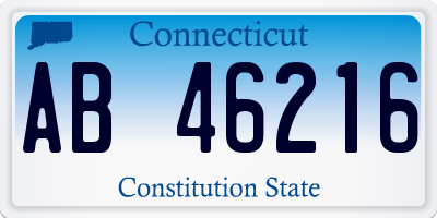 CT license plate AB46216