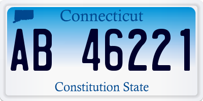 CT license plate AB46221