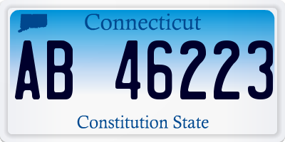 CT license plate AB46223