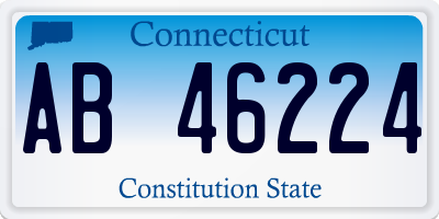 CT license plate AB46224