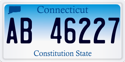 CT license plate AB46227