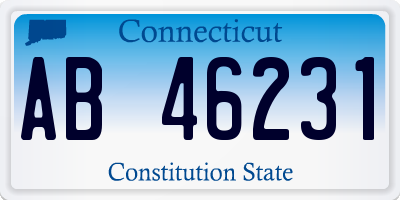 CT license plate AB46231