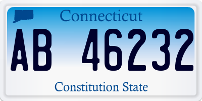 CT license plate AB46232