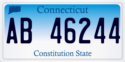 CT license plate AB46244