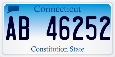 CT license plate AB46252