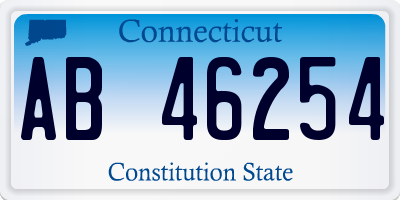 CT license plate AB46254