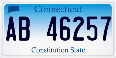 CT license plate AB46257