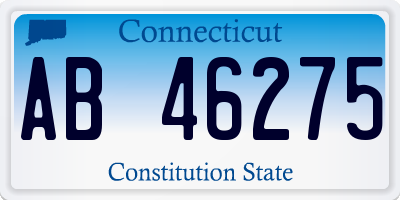 CT license plate AB46275