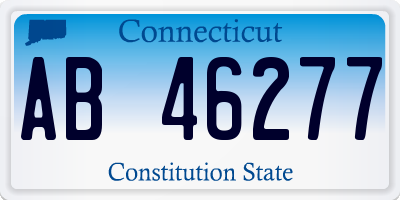 CT license plate AB46277