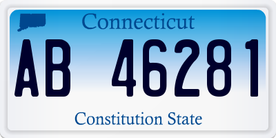 CT license plate AB46281